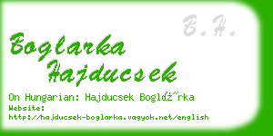 boglarka hajducsek business card